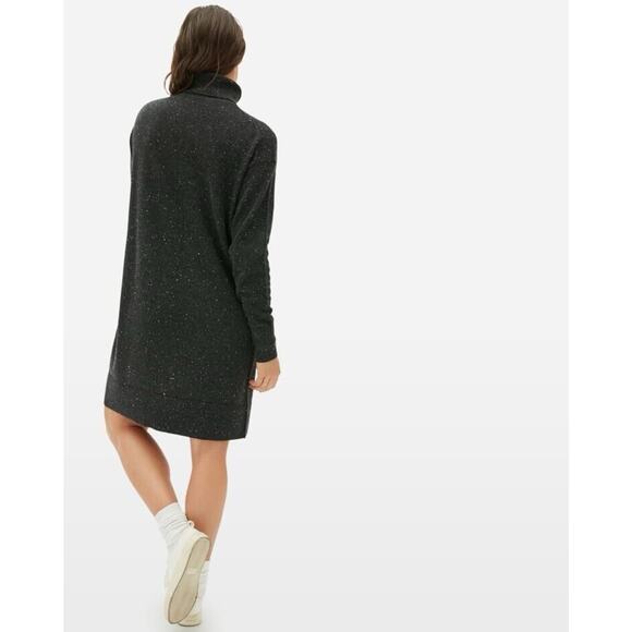 Everlane The Cashmere Turtleneck Sweater Dress Dark Grey Donegal Size XS - Picture 3 of 9